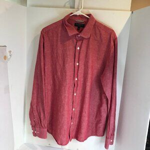 BANANA REPUBLIC LINEN MENS SLIM FIT SHIRT SIZE L